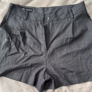 Zara Women's Charcoal High Waist Shorts